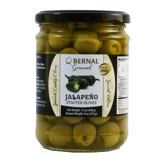 Gourmet Jalapeno Stuffed Olives 225g