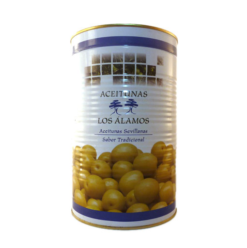 Green Olives Without Stone 2kg tin