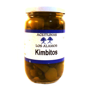 Kimbo Pepinillo - Kimbitos (Gherkin Stuffed Olives) 160g jar 