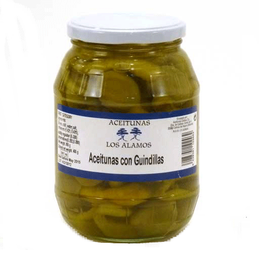 Chilli Stuffed Olives (Kimbos con Guindillas) 600g jar