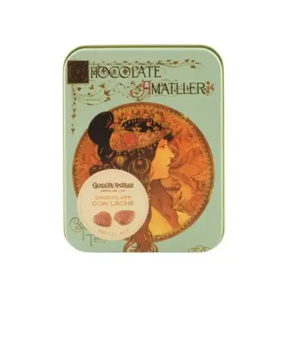 Amatller Milk Choc Leaves Tin