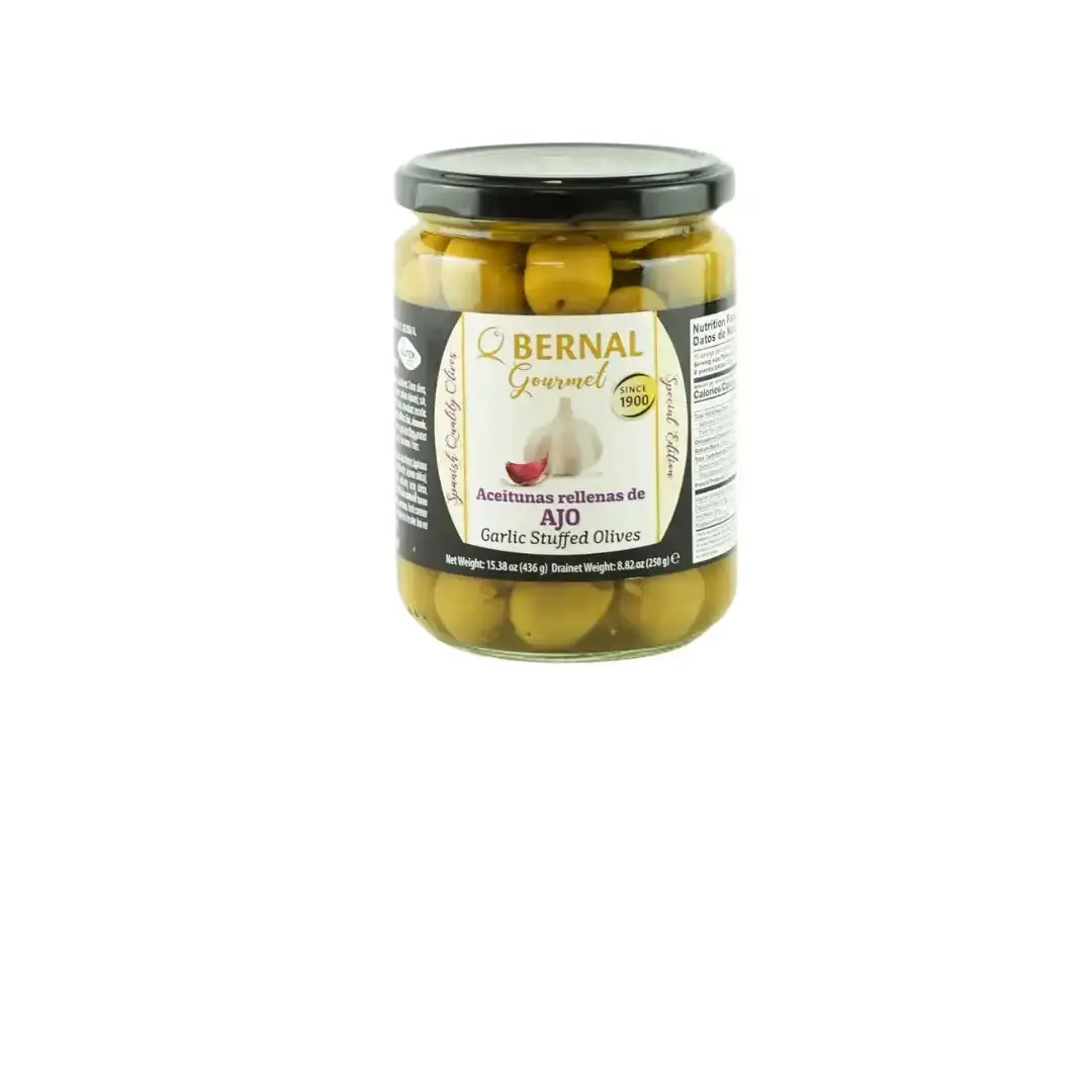 Gourmet Garlic Stuffed Olives 225g Jar